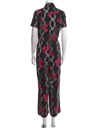Sandro Floral Print Jumpsuit