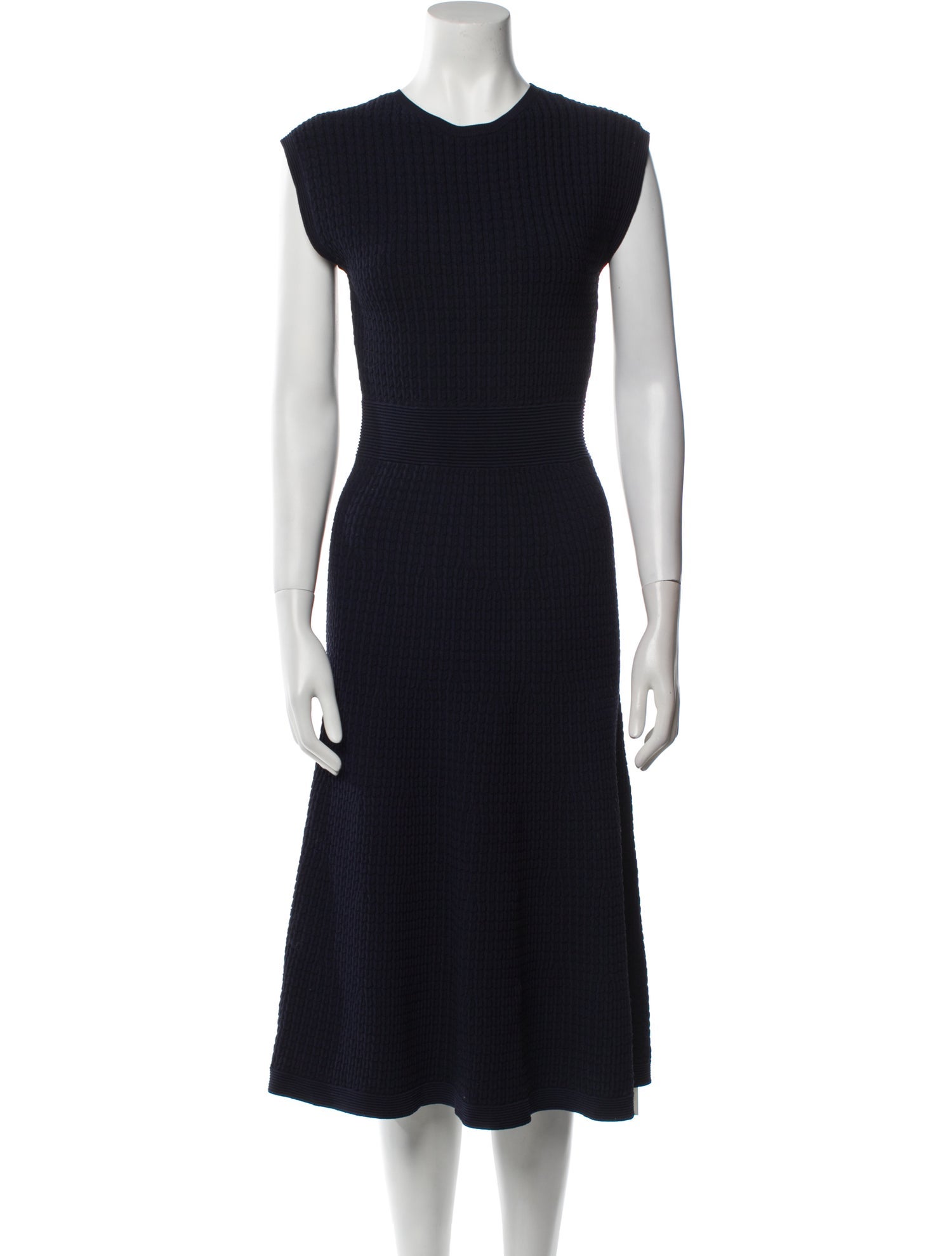 Sandro Crew Neck Midi Length Dress