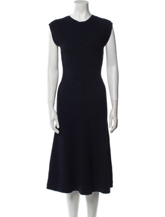 Sandro Crew Neck Midi Length Dress