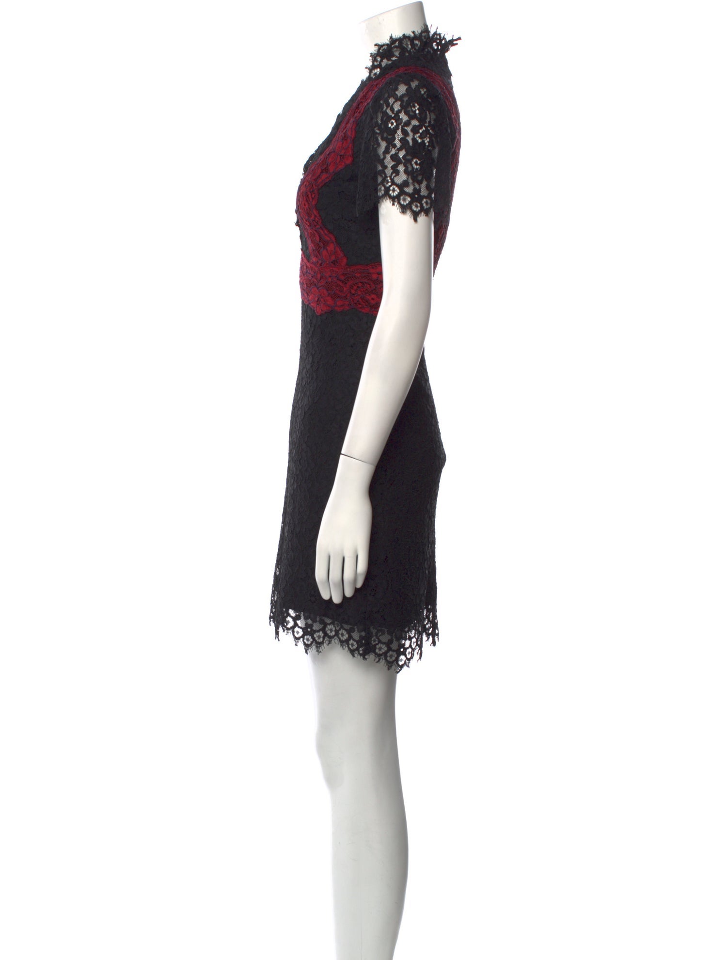 Sandro Lace Pattern Mini Dress