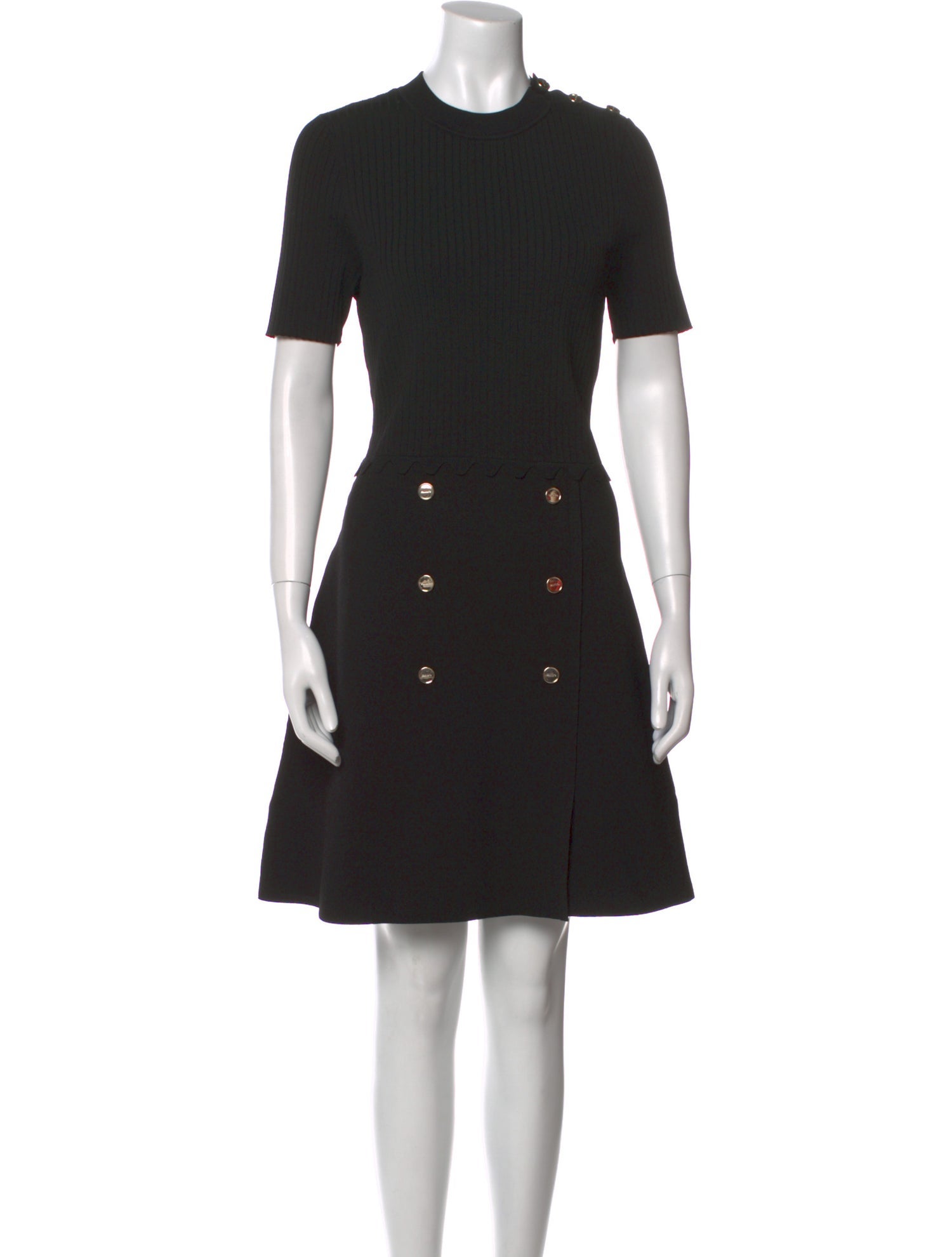 Sandro Crew Neck Knee-Length Dress