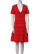 Sandro V-Neck Knee-Length Dress