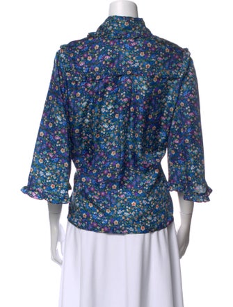 Sandro Silk Floral Print Blouse