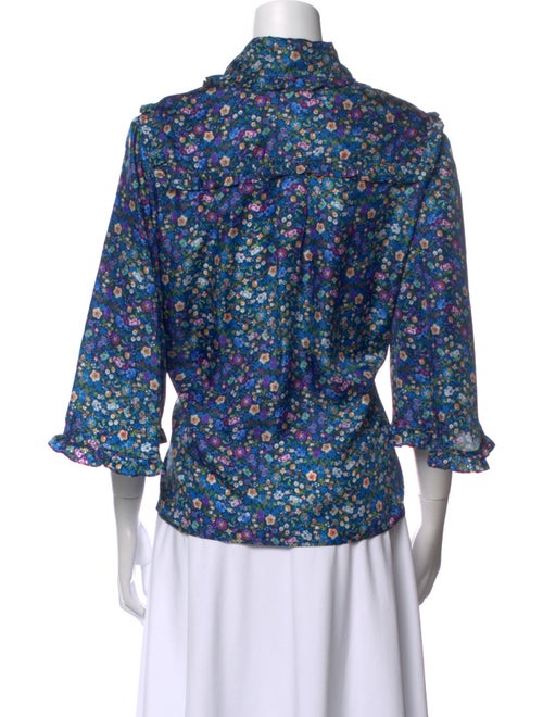 Sandro Silk Floral Print Blouse