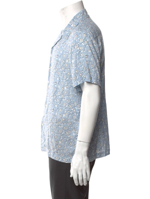 Sandro Floral Print Short Sleeve Shirt