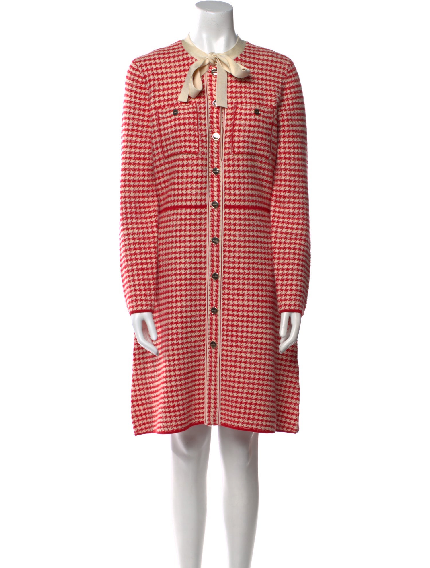 Sandro Plaid Print Knee-Length Dress