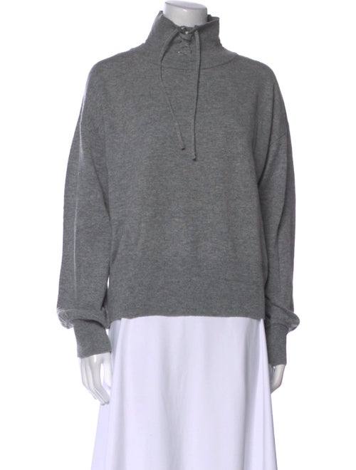 Sandro Wool Mock Neck Sweatshirt