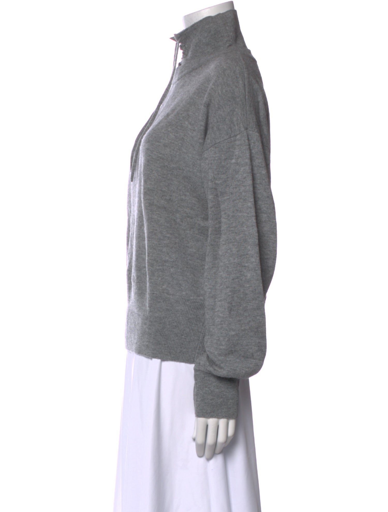 Sandro Wool Mock Neck Sweatshirt