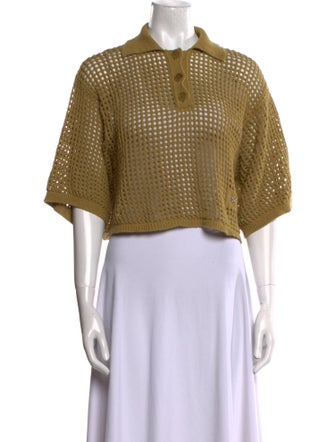 Sandro Short Sleeve Crop Top