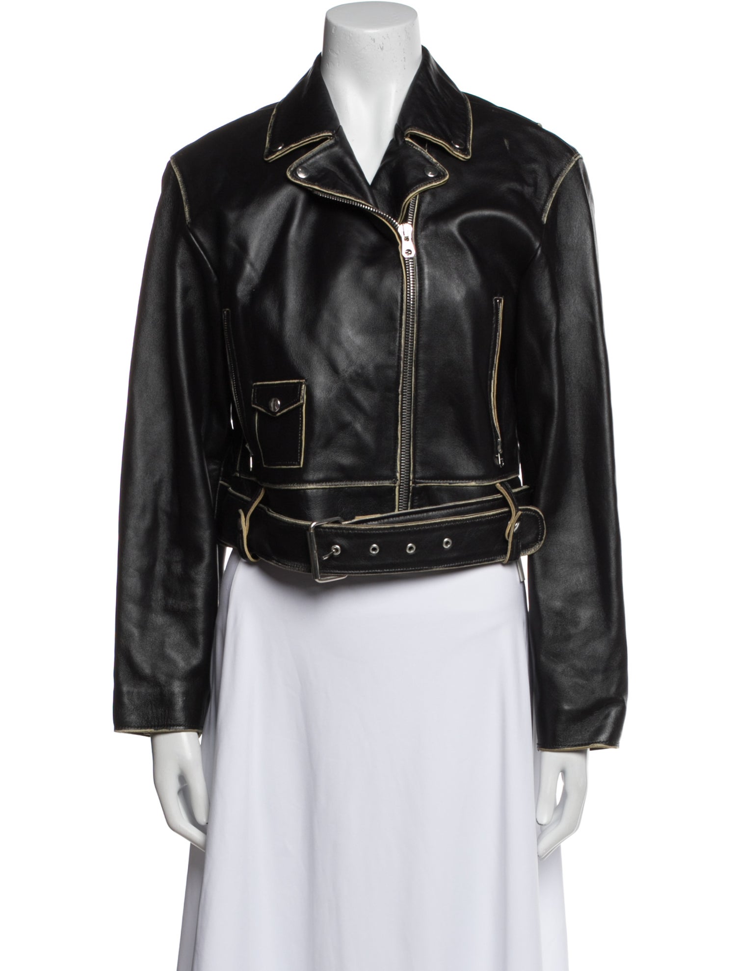 Sandro Lambskin Biker Jacket