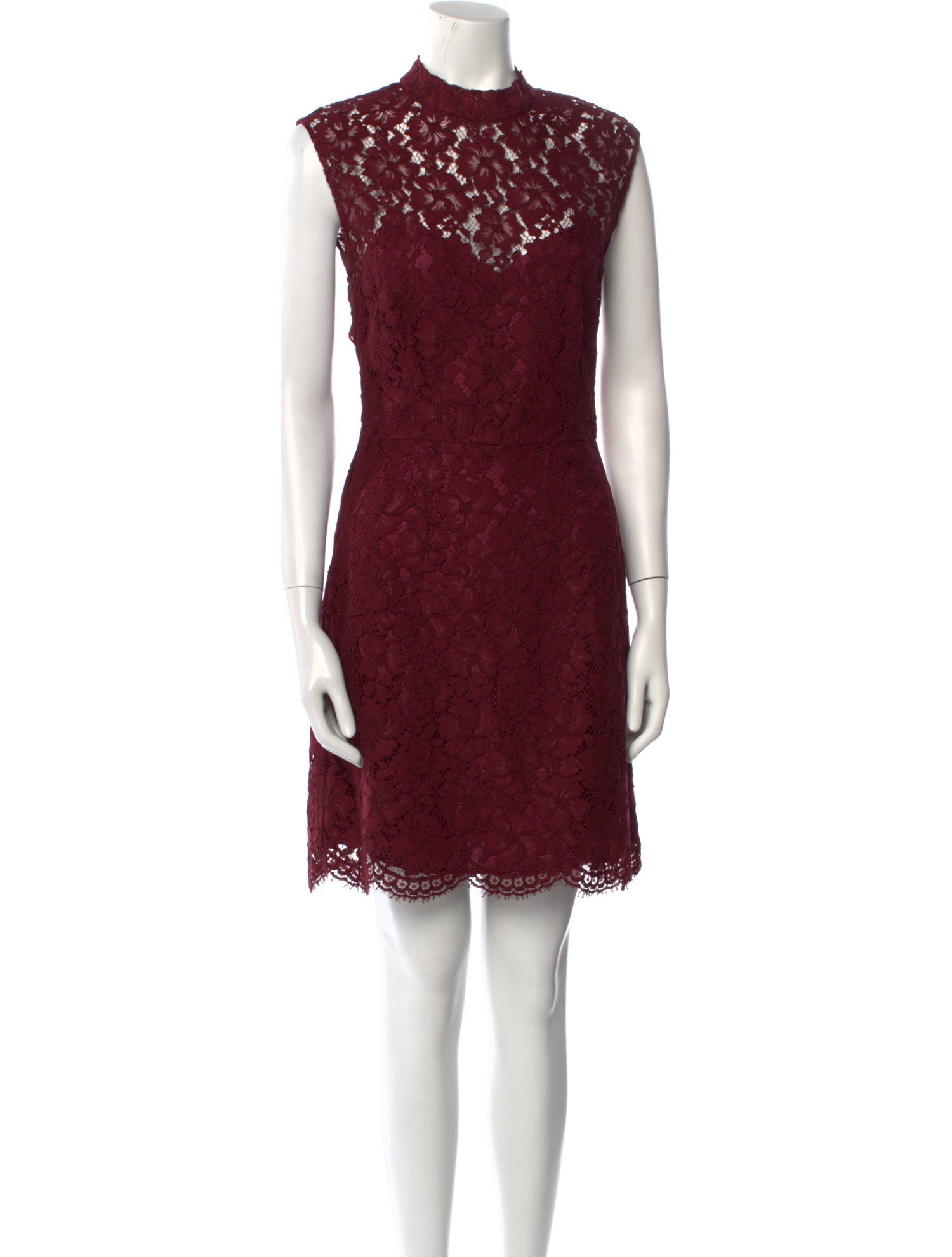 Sandro Lace Pattern Knee-Length Dress