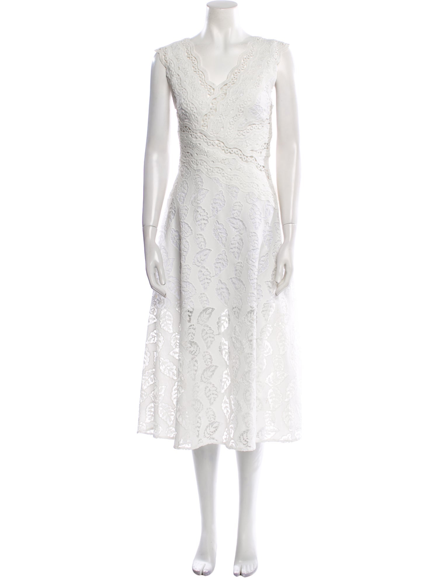 Sandro Lace Pattern Midi Length Dress