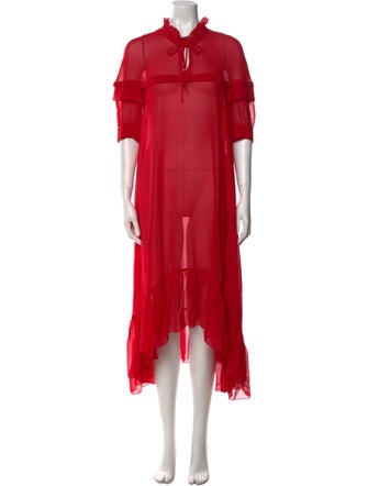 Sandro Mock Neck Long Dress