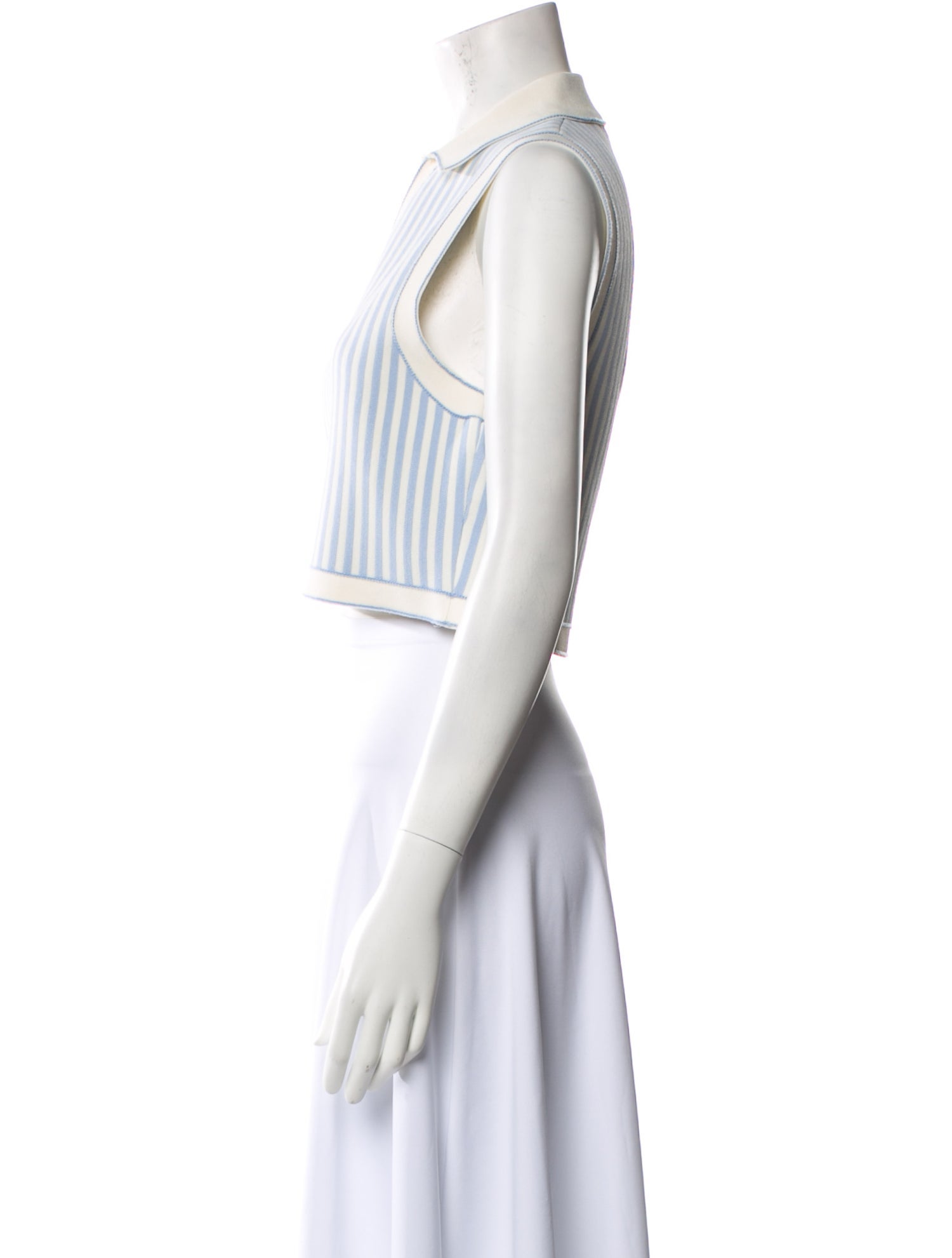 Sandro Striped Sleeveless Crop Top