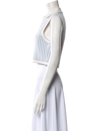 Sandro Striped Sleeveless Crop Top