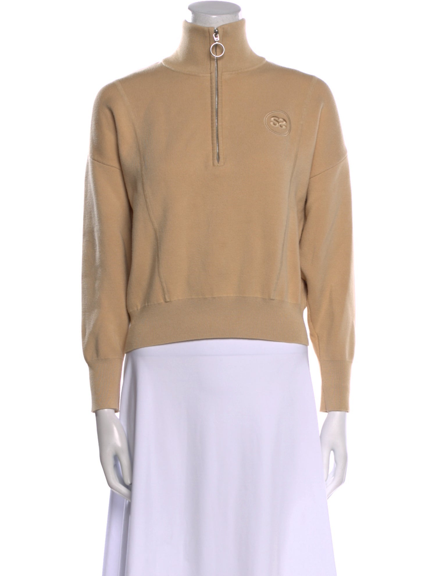 Sandro Mock Neck Long Sleeve Sweatshirt