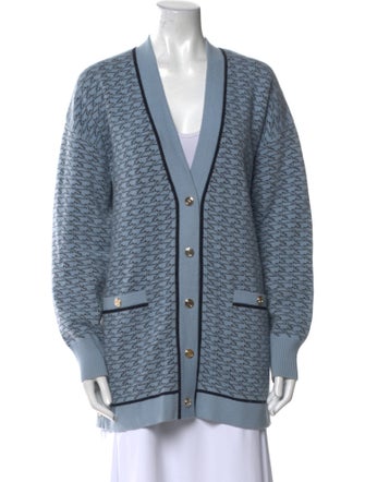 Sandro Printed V-Neck Sweater