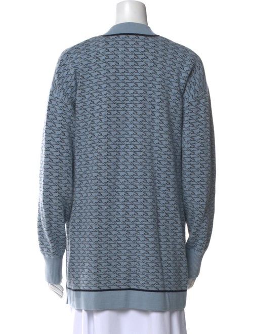 Sandro Printed V-Neck Sweater
