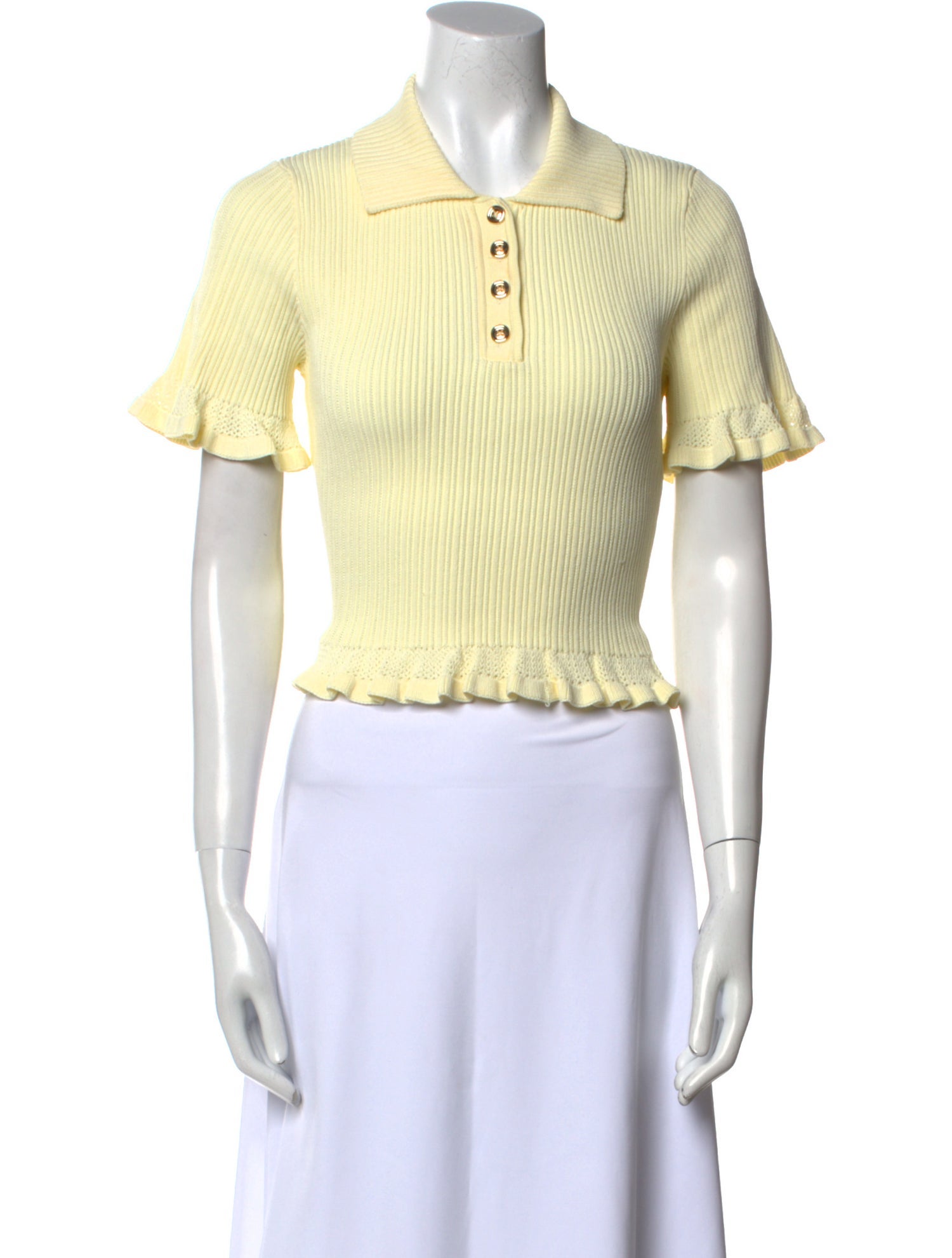 Sandro Short Sleeve Crop Top