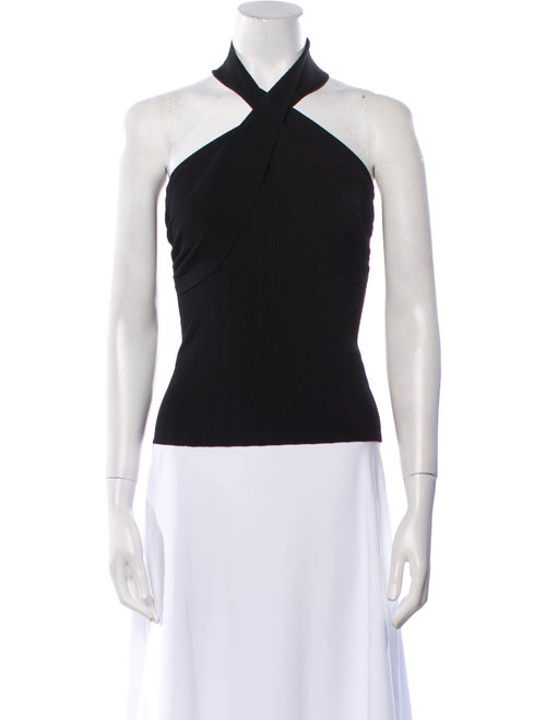 Sandro Halterneck Sleeveless Crop Top