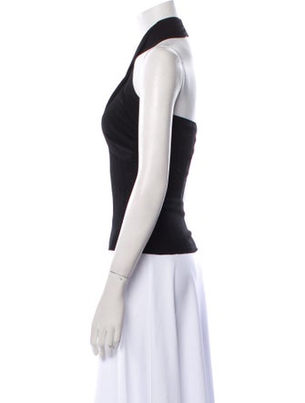 Sandro Halterneck Sleeveless Crop Top