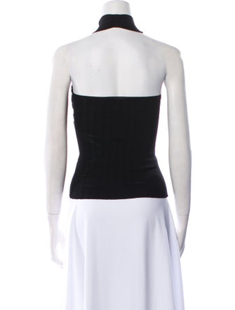 Sandro Halterneck Sleeveless Crop Top