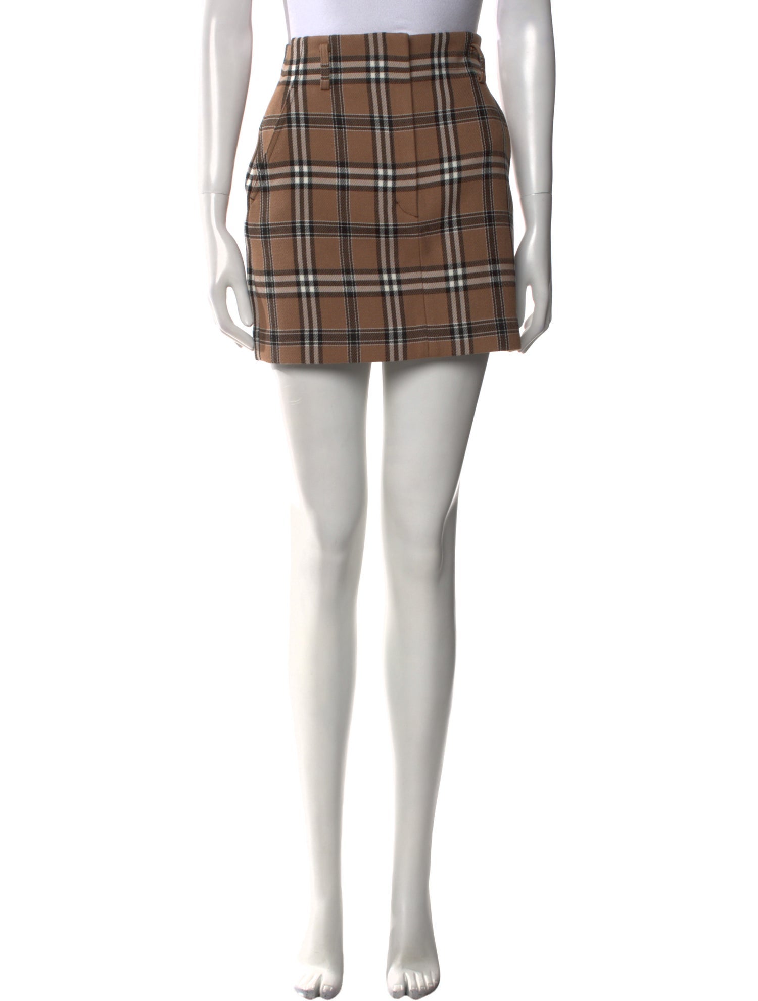 Sandro Plaid Print Mini Skirt