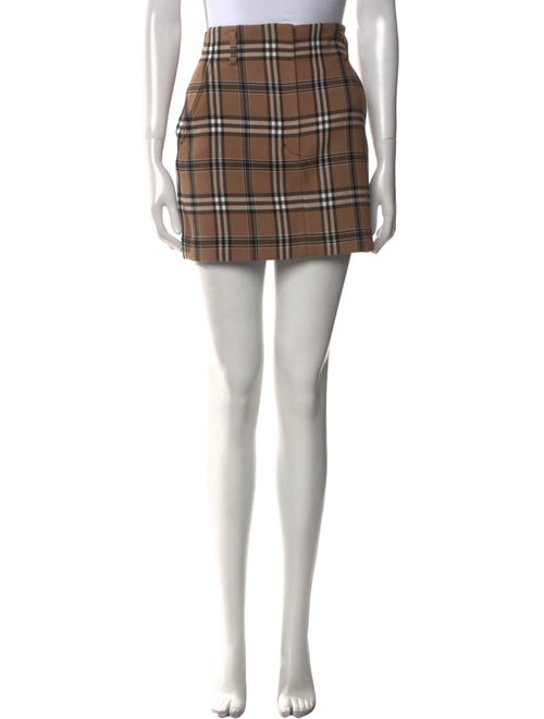 Sandro Plaid Print Mini Skirt