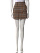 Sandro Plaid Print Mini Skirt