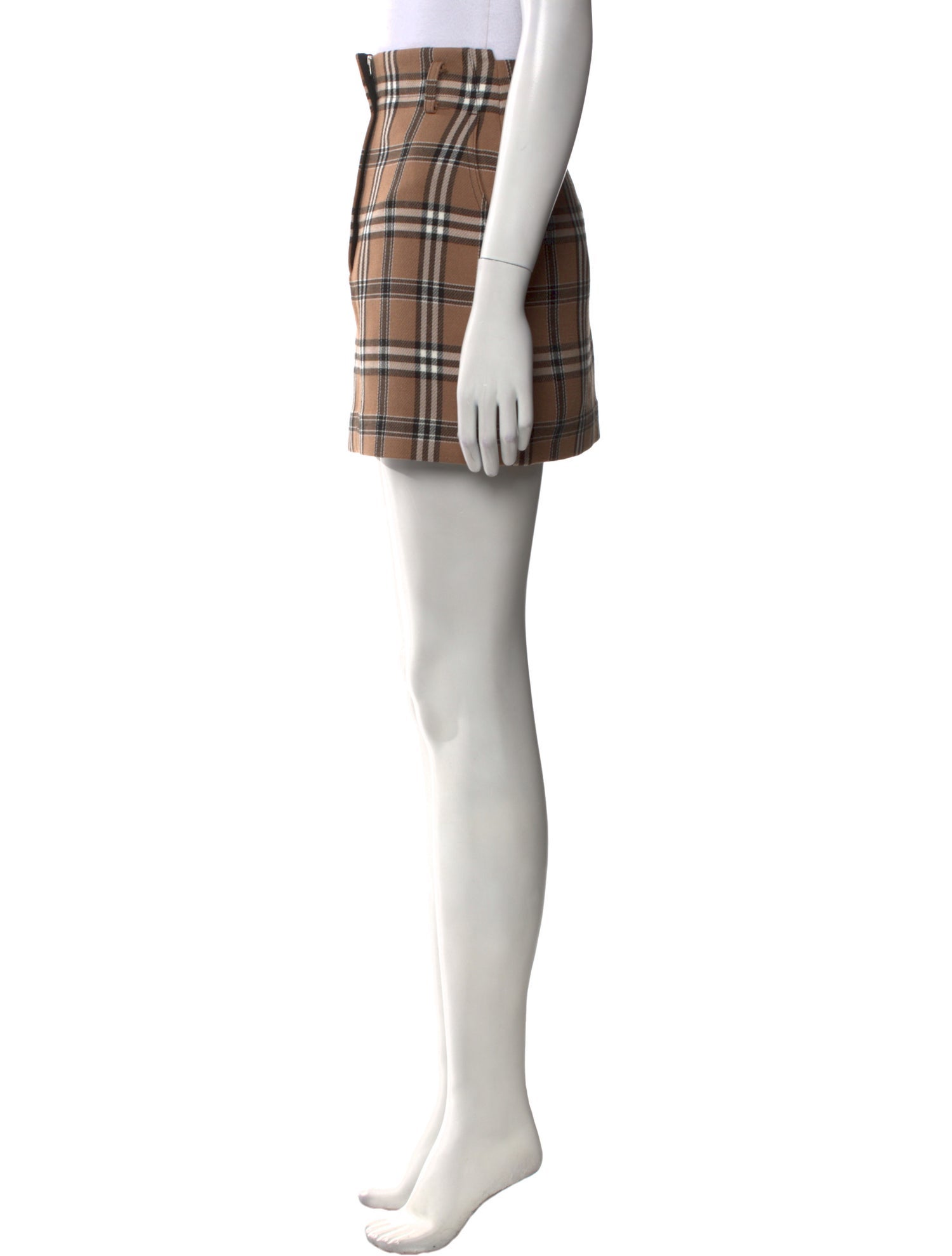 Sandro Plaid Print Mini Skirt