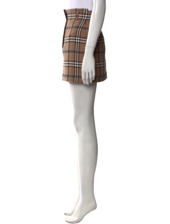 Sandro Plaid Print Mini Skirt