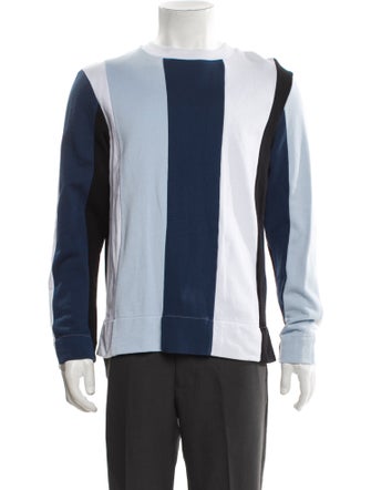 Sandro Striped Crew Neck Sweatshirt
