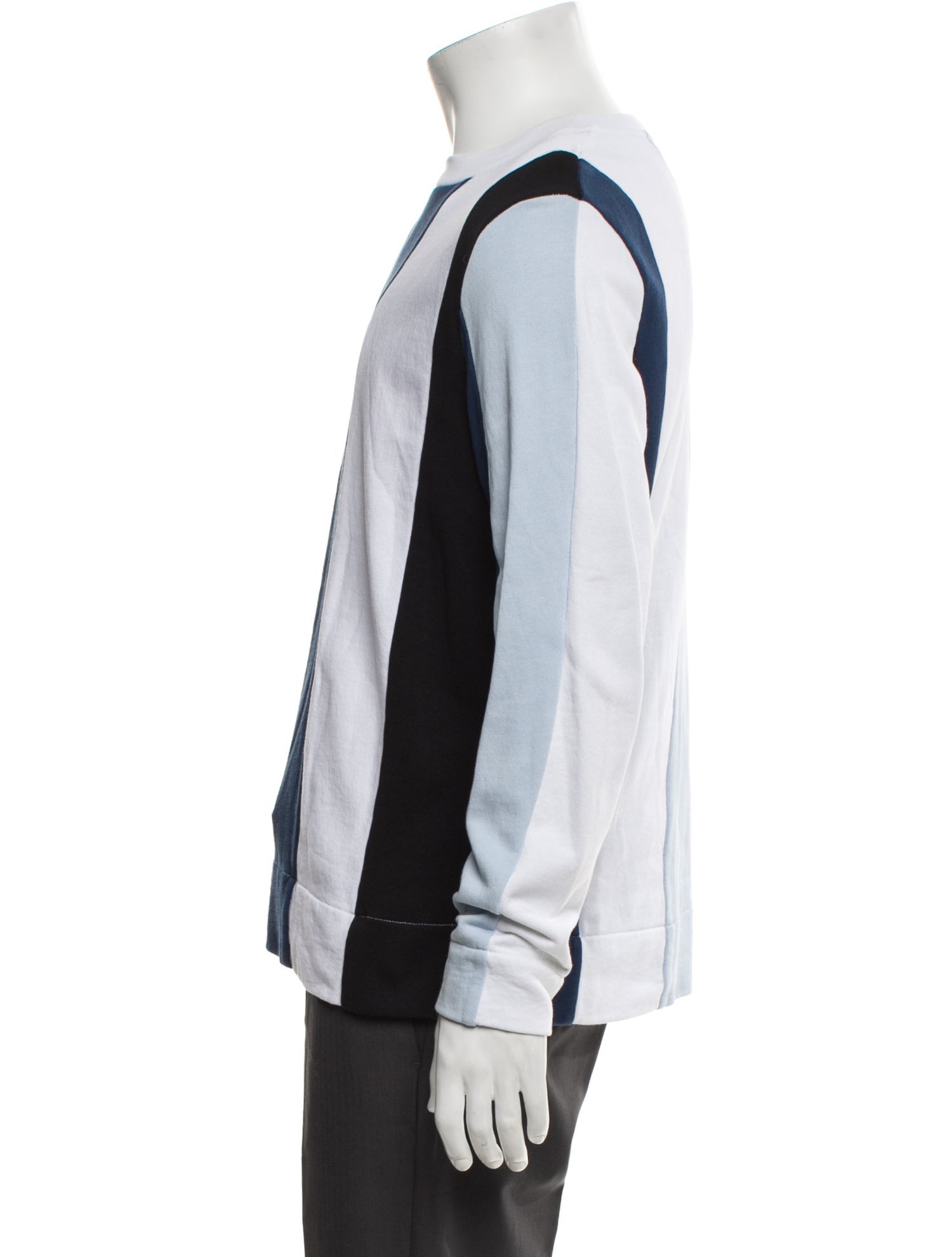 Sandro Striped Crew Neck Sweatshirt