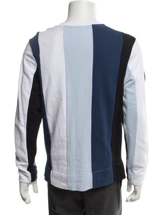 Sandro Striped Crew Neck Sweatshirt