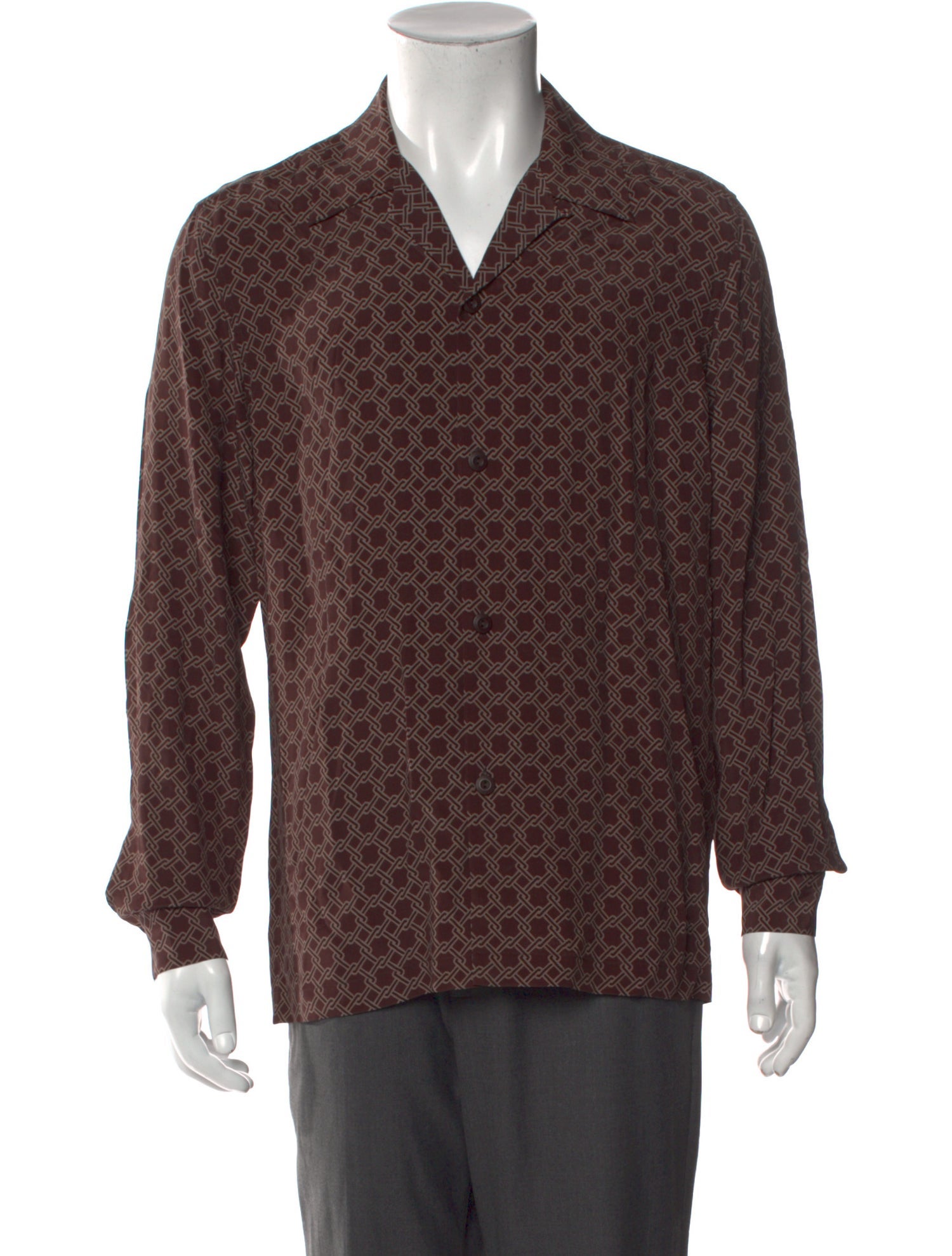 Sandro Printed Long Sleeve Shirt