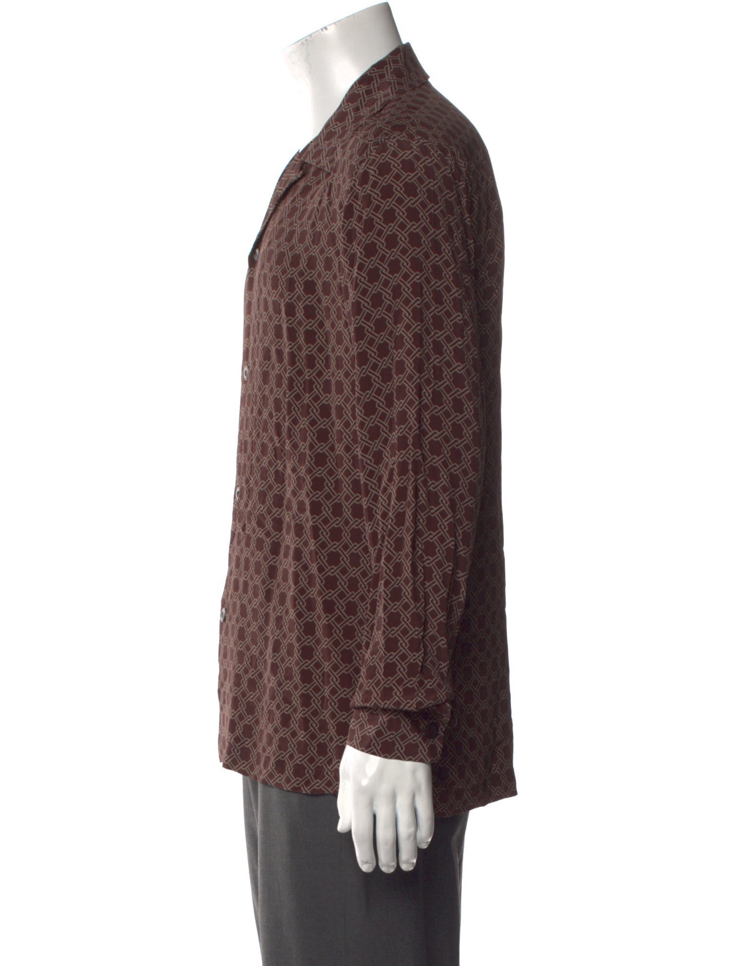 Sandro Printed Long Sleeve Shirt