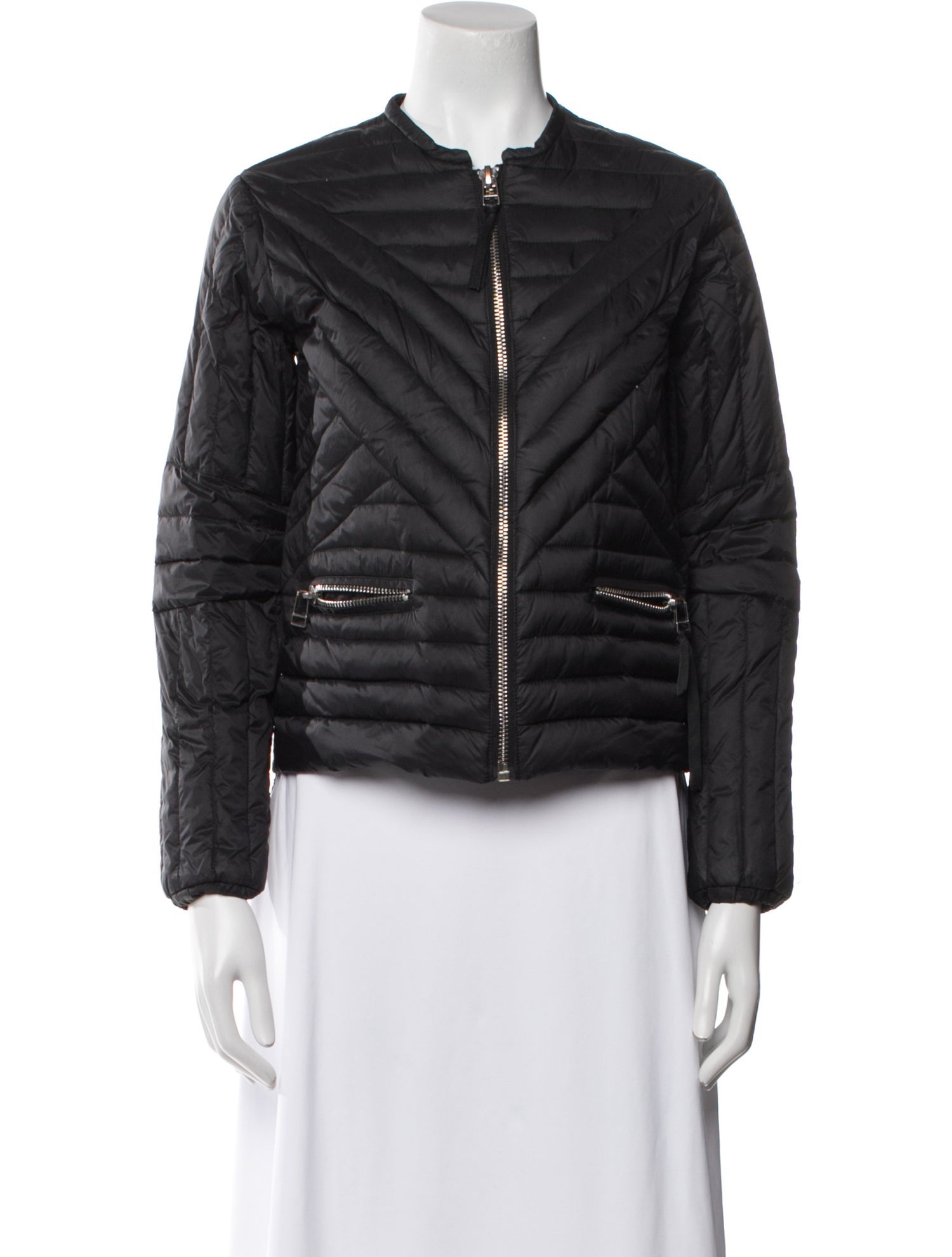 Sandro Nylon Striped Down Jacket