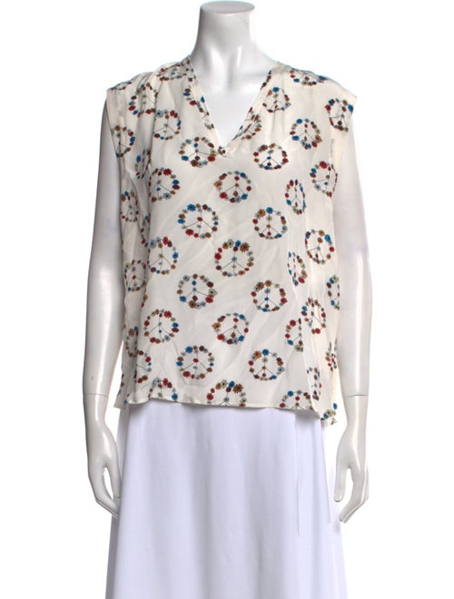 Sandro Silk Floral Print Blouse