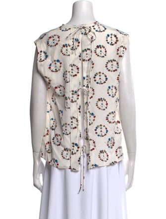 Sandro Silk Floral Print Blouse