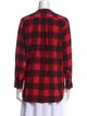 Sandro Silk Plaid Print Blouse