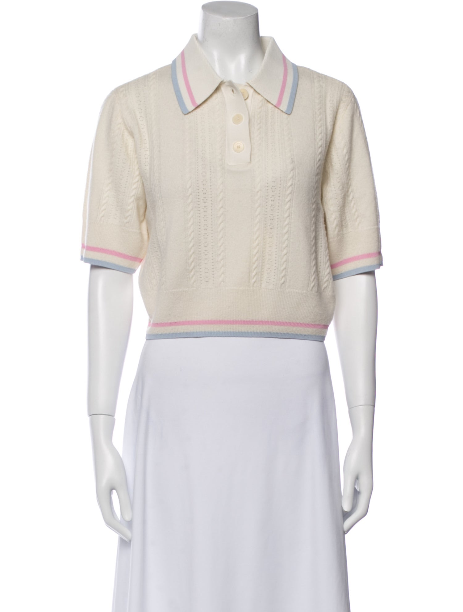 Sandro Wool Short Sleeve Polo