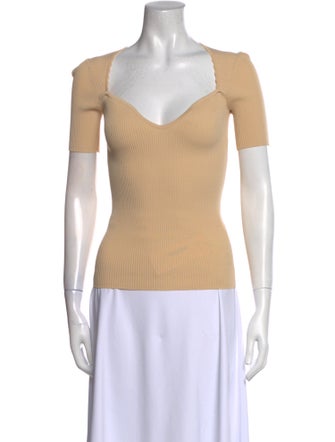 Sandro V-Neck Short Sleeve Top