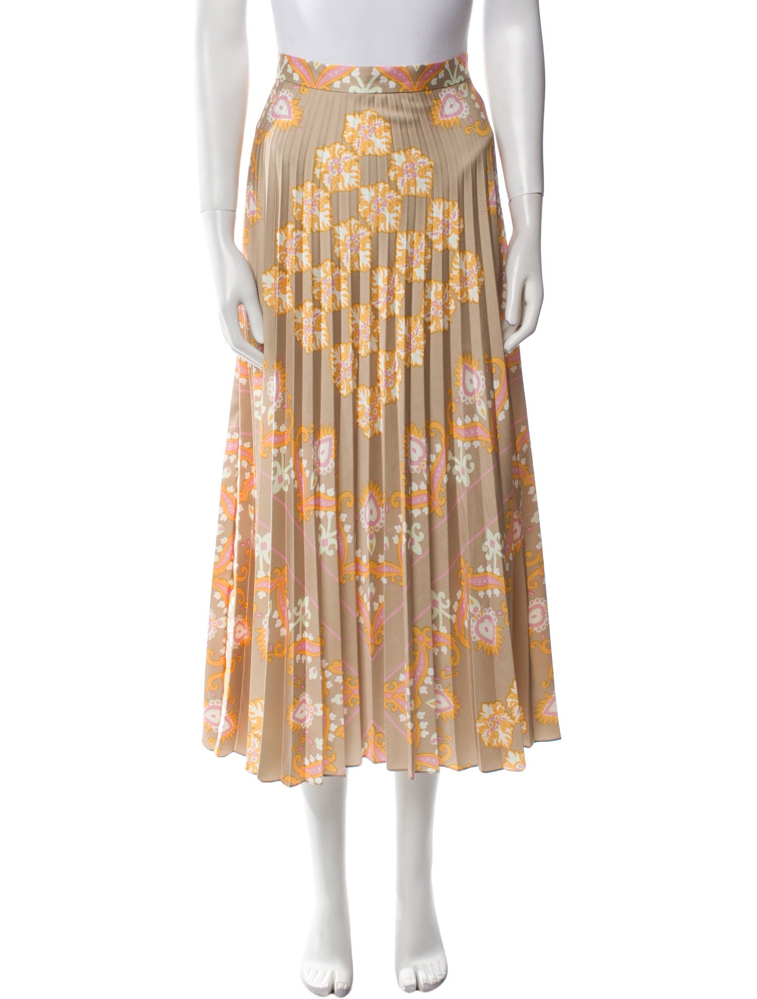 Sandro Floral Print Midi Length Skirt