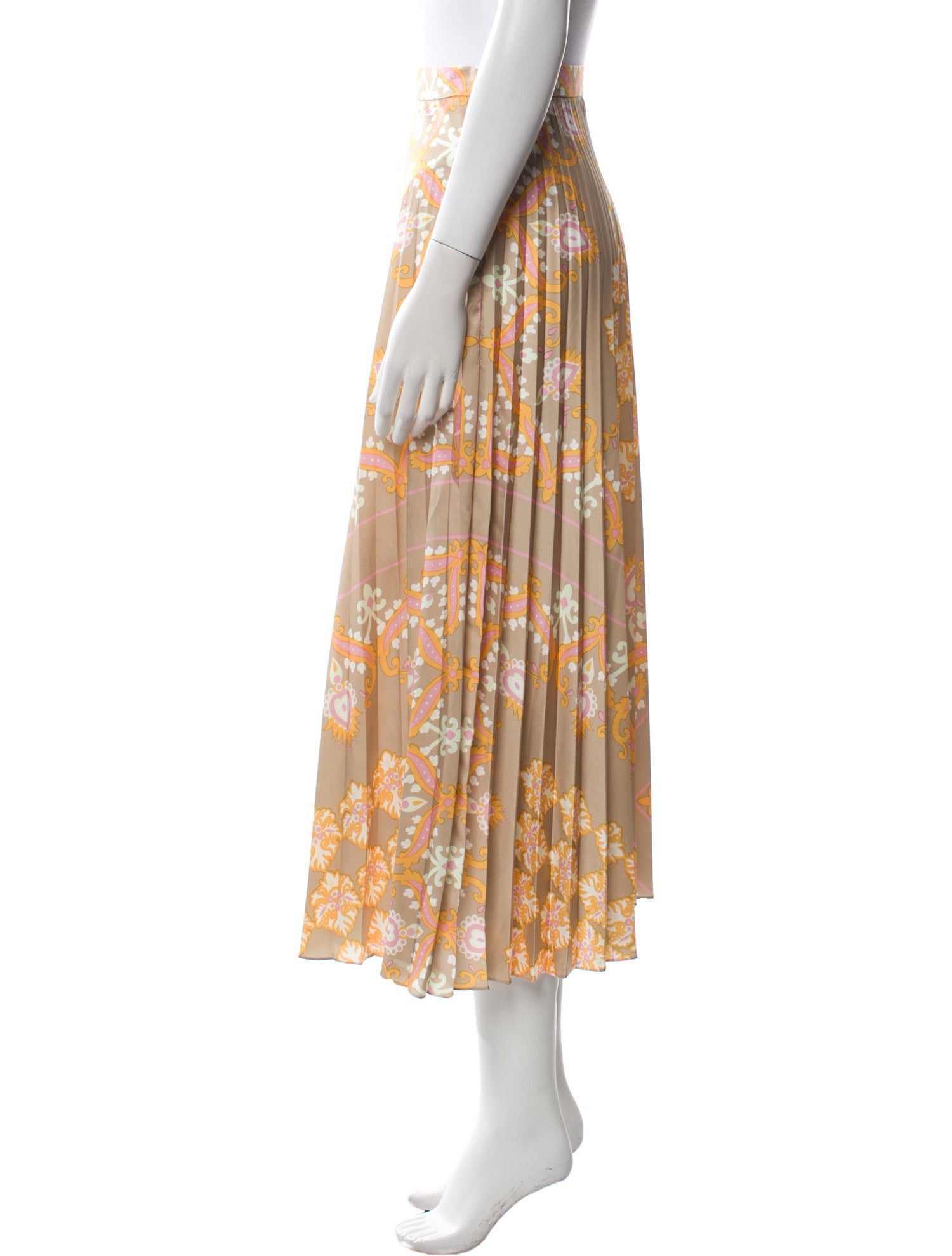 Sandro Floral Print Midi Length Skirt