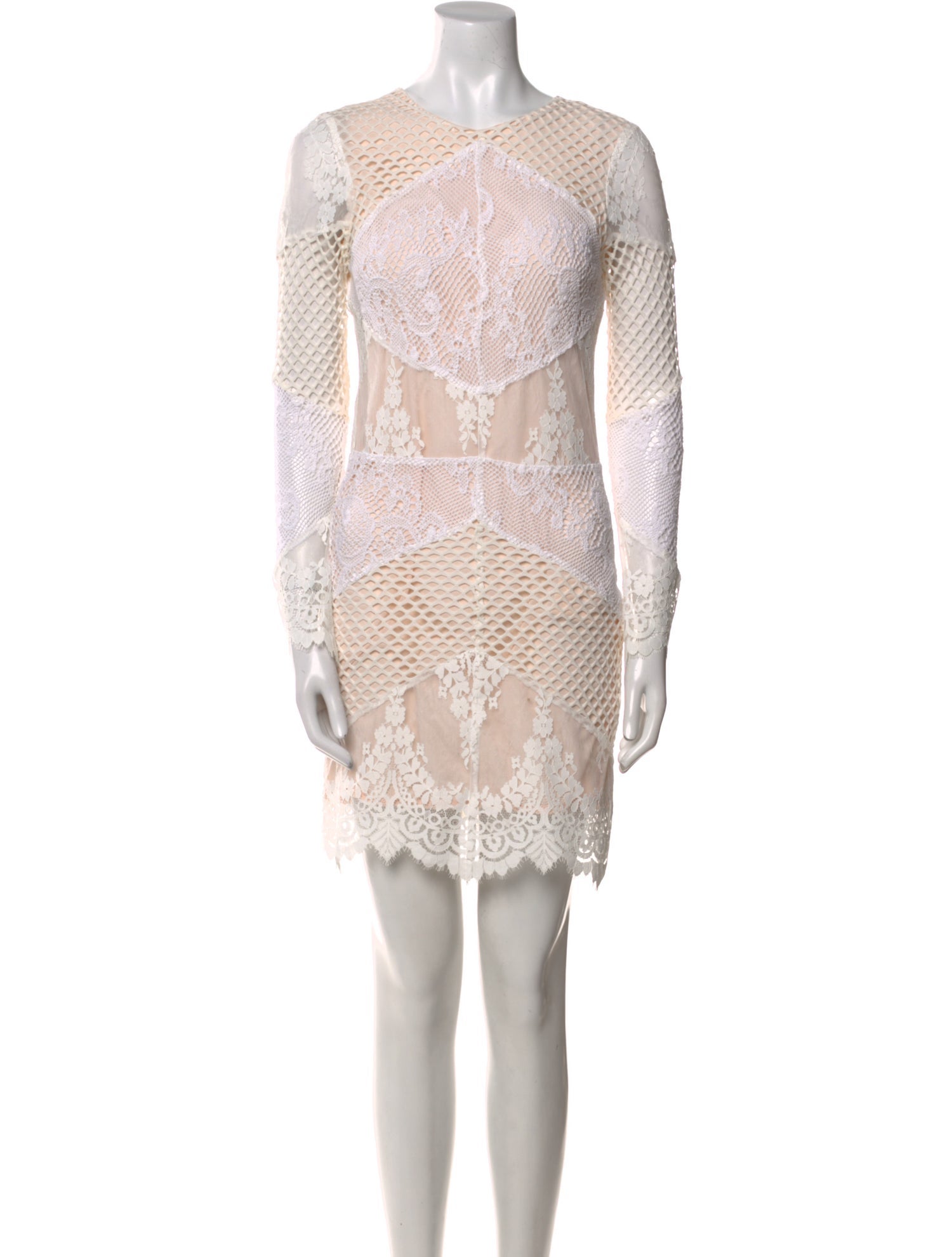 Sandro Lace Pattern Mini Dress