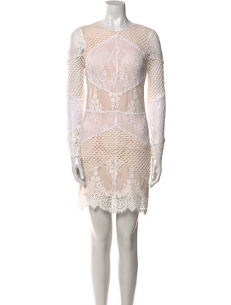 Sandro Lace Pattern Mini Dress