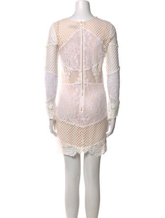 Sandro Lace Pattern Mini Dress