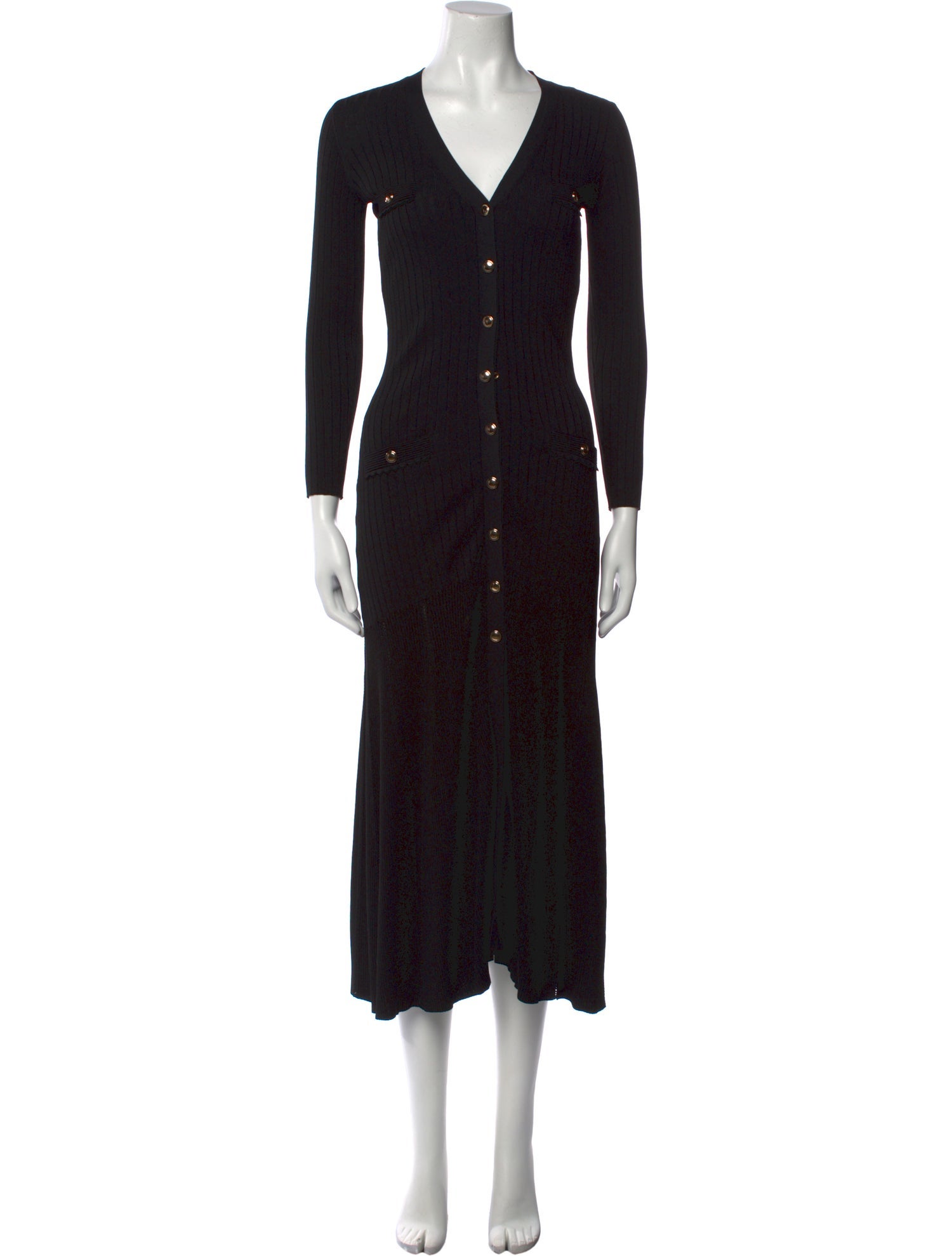 Sandro V-Neck Long Dress