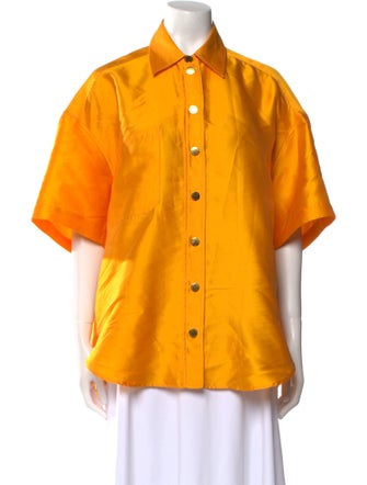 Sandro Short Sleeve Button-Up Top