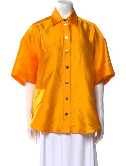 Sandro Short Sleeve Button-Up Top